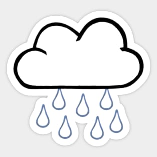 Rainy Cloud Design (Navy) Sticker